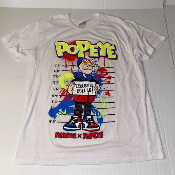 Reason Popeye Unisex XL Short Sleeve T-Shirt - Picture 1 of 5